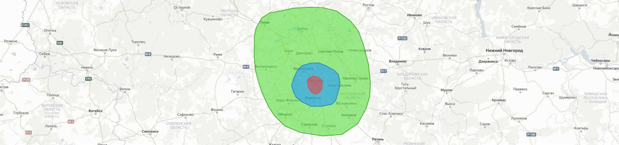 Карта доставки бетона и бетононасосов Карта доставки бетона и бетононасосов